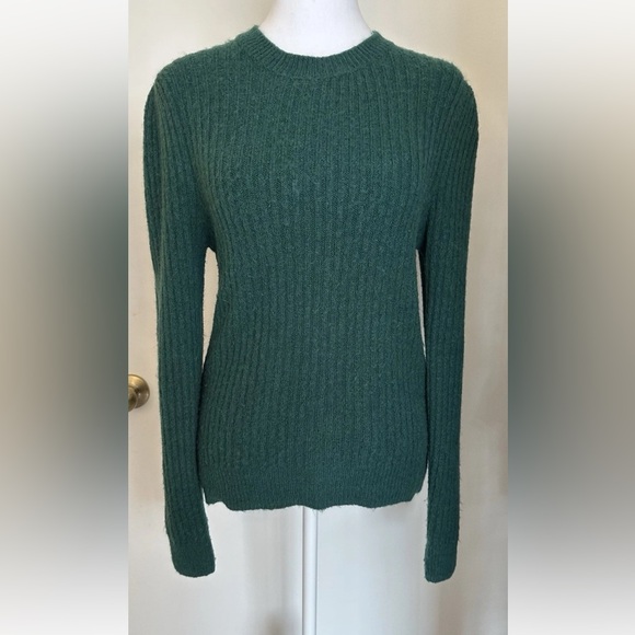 Gerard Darel Paris Women’s Sweater Green Alpaca Blend Ribbed Made In Italy - Picture 12 of 13